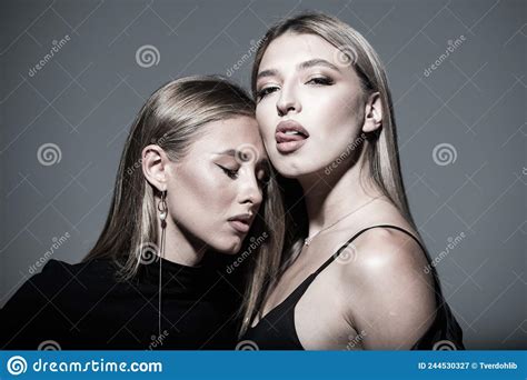 Lesbians Lgbt Couple Two Fashion Beauty Model In Vogue Style