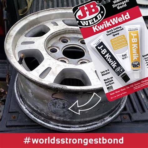 How to fix cracked rims with jb weld. "A rock wedged itself between my truck's brake caliper and ...