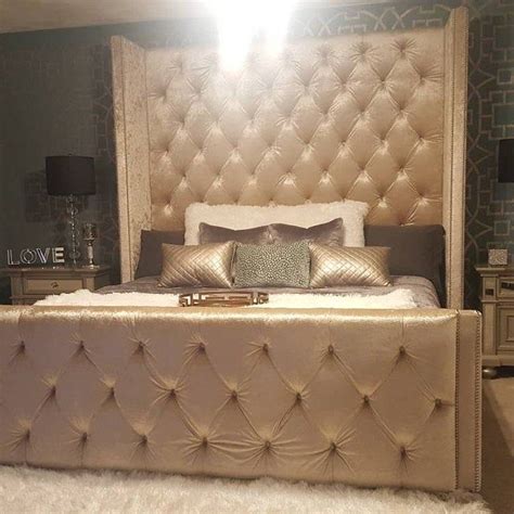 Maybe you would like to learn more about one of these? Tall Upholstered Tufted Headboard Bed Frame Curved Choose ...