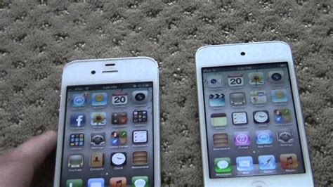 Iphone 4s Vs Ipod Touch 5g White Speed Test Youtube
