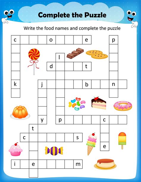 Puzzle Worksheets For Kids Free Printable Crossword Puzzles For Kids
