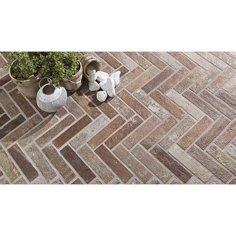 Bristol Red Brick Slip Tile By Rondine 6x25cm Ceramic