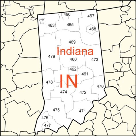 Zip Code Map For Indiana World Map