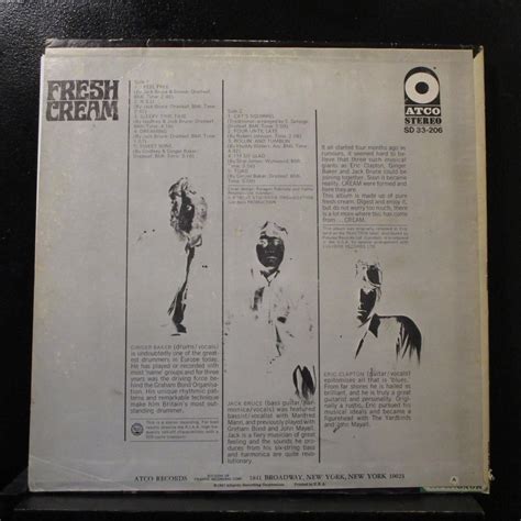 Cream Fresh Cream Lp Vg Sd 33 206 Atco Purple Gold Labels Vinyl