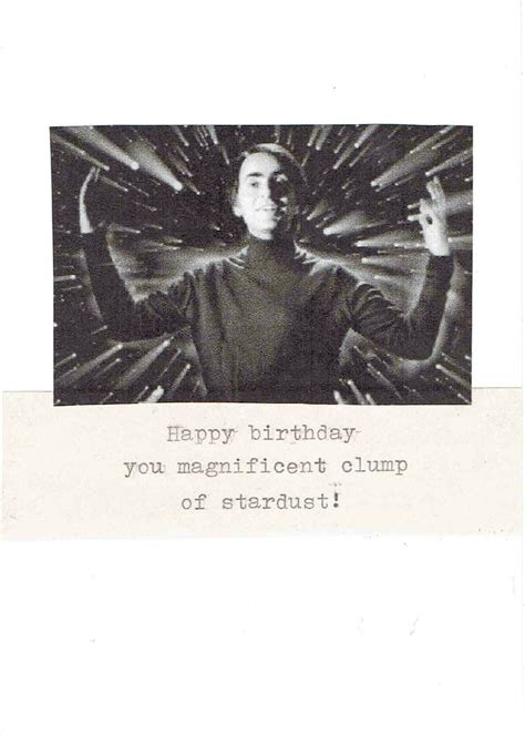 Happy Birthday Stardust Carl Sagan Funny Birthday Card Astronomy