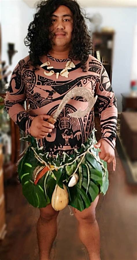 Maui Disney Infant Moana Costume Hawaiian Cosplay Maui Adult Etsy Uk