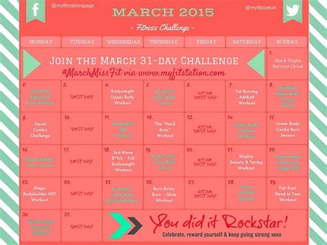 March Miss Fit Your March Fitness Challenge