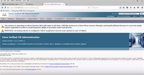 Cisco Unified Communications Manager Screenshot