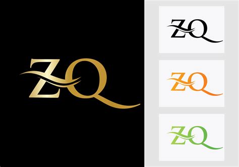 Initial Monogram Letter Zq Logo Design Zq Logotype Template 23107122