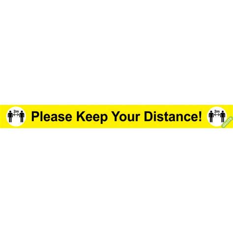 Jcv34 Please Keep Your Distance Floor Sticker Jalite