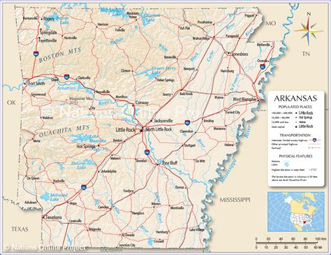 Map Of The State Of Arkansas Usa Nations Online Project