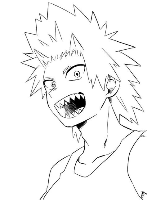 Kirishima Eijirou My Hero Kirishima Hero Coloring Home