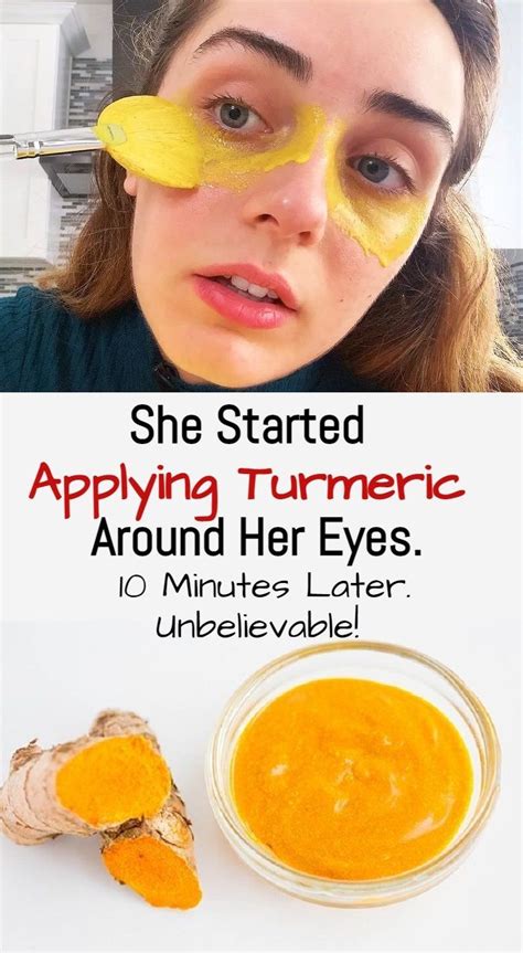 She Started Applying Turmeric Around Her Eyes Minutes Later