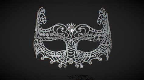 glitter masquerade mask carnival mask low poly buy royalty free 3d model by karolina