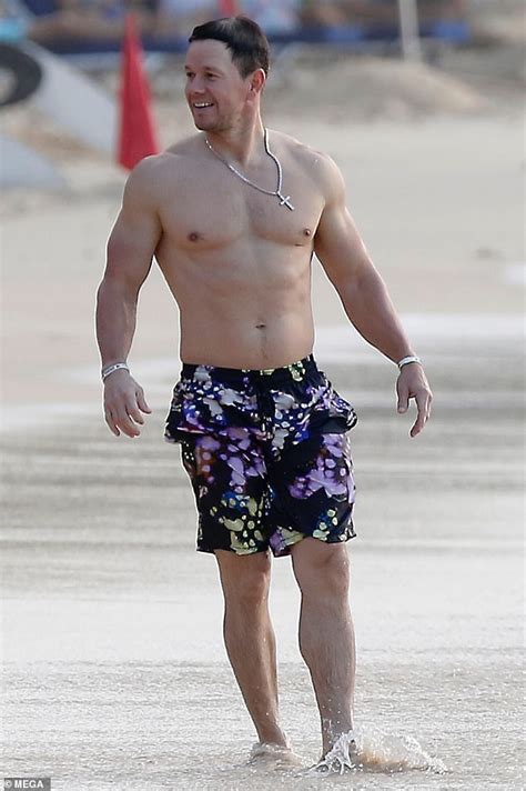 Mark Wahlberg Takes A Rare Break From The Gym As He Strolls Through