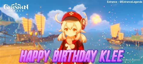 Happy Birthday Klee Genshin Impact Official Community