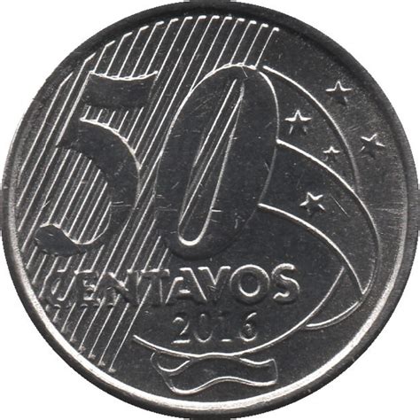 Moeda 50 Centavos Real Brasil 2016