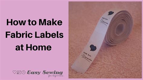 Watch nancy zieman demonstrate how to put your own personal photographs on fabric. How to Make Fabric Labels Video Tutorial - Easy Sewing For ...
