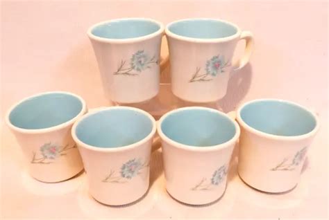 Set Of 6 Vtg Taylor Smith And Taylor Ever Yours Boutonniere Coffee Tea Mugs 35 6985 Picclick