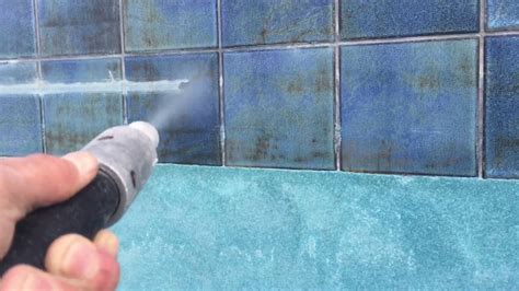 On these types of basins, the scale is easy to spot, as the affected tiles will have a paler color than the rest. Superior Pool Tile Cleaning - Damage Free Dry Soda ...