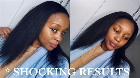 i tried cardi b hair mask and this happened 😅😱 relaxed hair youtube