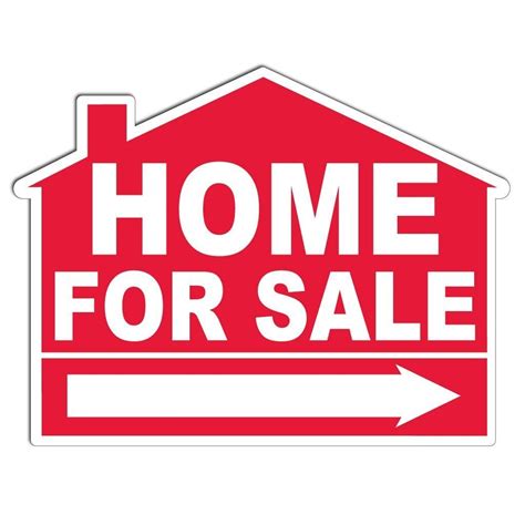 Home For Sale House Shaped Yard Sign Custom Printed Yard