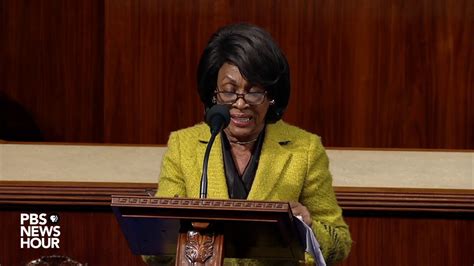Watch Rep Waters Says Impeachment Vote Was Not Inevitable But It