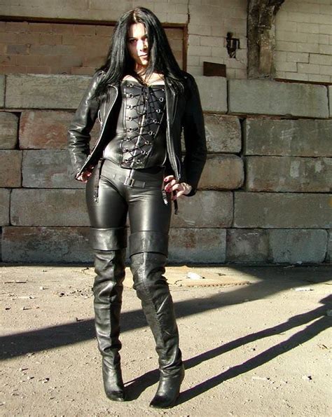 full leather outfit leather outfit black thigh boots leather fashion