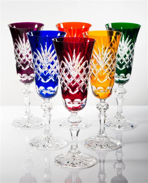 Timeless Multicoloured 24 Lead Crystal Champagne Glasses Set Of 6 Product Categories