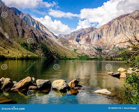 Convict Lake California Stock Photo Image Of Clouds 58494134