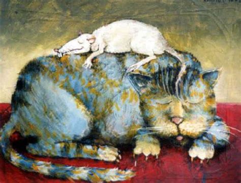 Cat And Mouse Paintings Marquis And Isabella Rahmet Redzepov