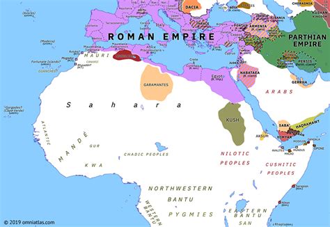 Roman Mauretania Historical Atlas Of Northern Africa 28 January 44