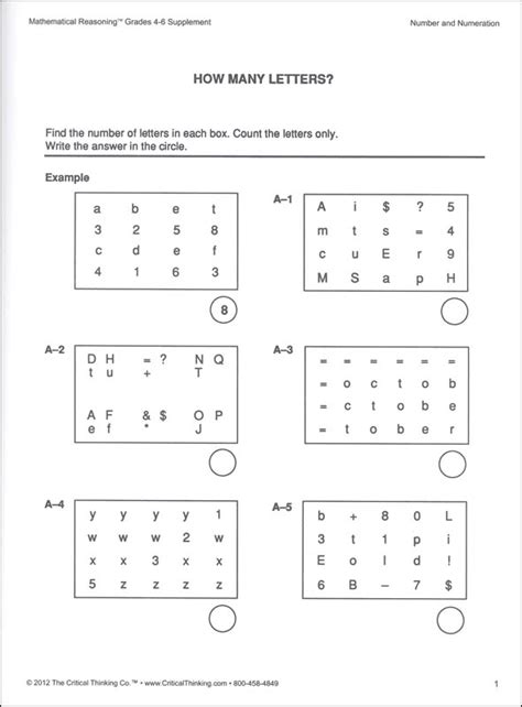 Mathematical reasoning exercise 1 1(a) state whether the following statement is true or false. Mathematical Reasoning Supplement - Grades 4-6 | Critical ...