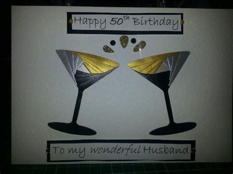 Blingy 50th Birthday Husband Card 50th Birthday Cards Husband Card