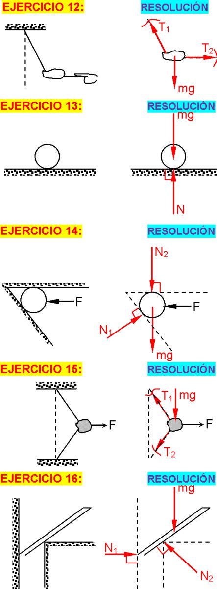 Diagrama De Cuerpo Libre Ejercicios Resueltos Pdf