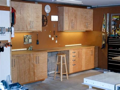 The process for installing cabinets in a garage is the same as in a kitchen. Garage Cabinets Plans Design Idea | Garage workbench plans ...