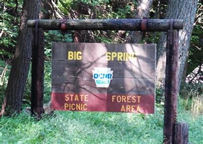Cook forest is now a national natural landmark and was rated one of america's top 50 state parks by national geographic traveler magazine. Big Spring State Forest Picnic Area - Perry County ...