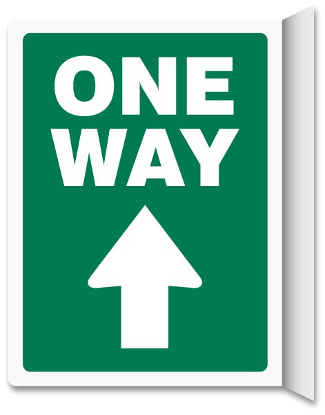 One Way Up Arrow Green Vertical Projecting Sign Save 10 Instantly