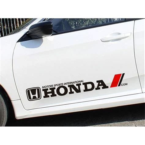 2pcs Car Honda Racing Development Sticker Decals Shopee Philippines