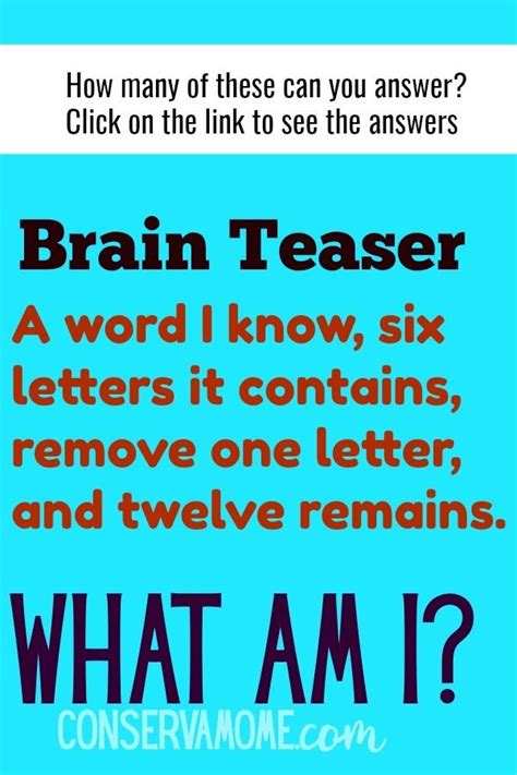 Brain Teaser Riddle Of The Day Askworksheet