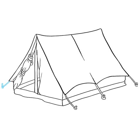 How To Draw A Tent Really Easy Drawing Tutorial