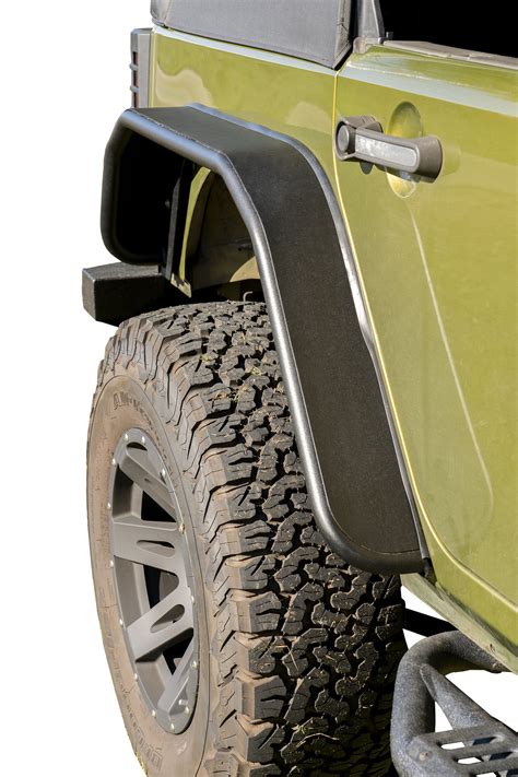 Rugged Ridge 1161547 Rear Steel Tube Fender Flares For 07 18 Jeep
