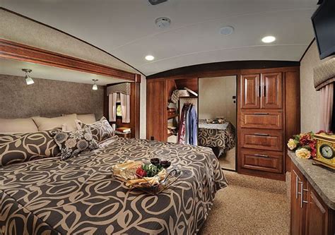 These are two bedroom fifth wheel floor plans or rv trailer camper with two bedrooms. 2015 Forest River Wildcat 327CK Master Bedroom | Arizona ...