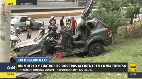 un muerto y cuatro heridos en un accidente de tránsito en la vía expresa rpp noticias