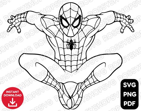 Spiderman SVG PNG PDF T Shirt Svg Cutting File Coffee Etsy Norway