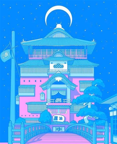 Tokyo Moonrise Spirited Away Bathhouse By Arisroth Ghibli Anime