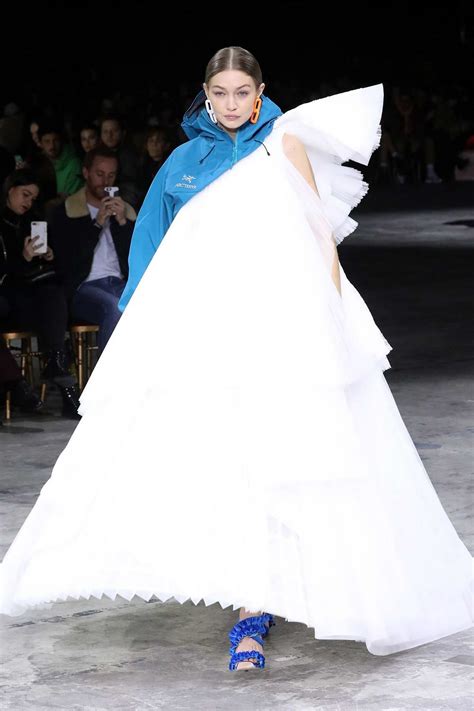 Derek zoolander's got nothing on gigi hadid. Gigi Hadid walks the runway at the Off-White show, F/W ...
