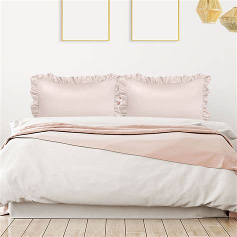 pillow shams satin silk pillow case oxford pillowcases ruffled pillow cover 2pcs ebay