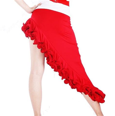 Sexy New Latin Salsa Tango Cha Cha Ballroom Dance Dress Skirt With Ruffle Trim Tl011 From