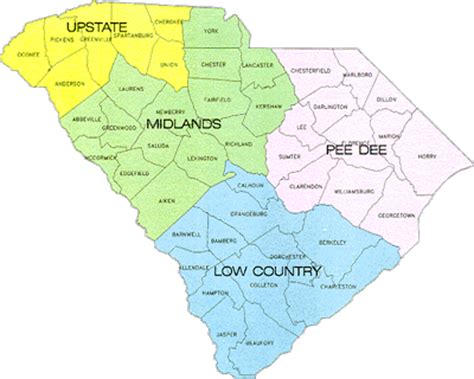 South Carolina Piedmont Region Map Img Gimcrackery